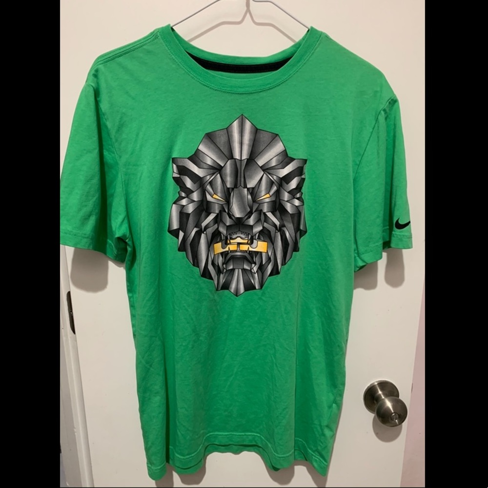 Small Nike Dri-Fit Lebron James Green Lion Shirt